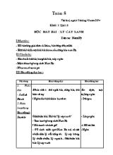 Giáo án Âm nhạc Lớp 1 - Tuần 8 - Năm học 2014-2015
